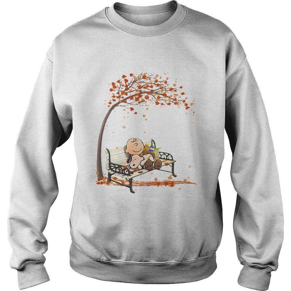 Charlie Brown And Snoopy Fall Maple Leaves Sweatshirt